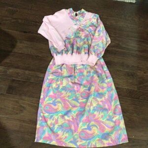 Vintage Anthony Sicari sweater and skirt set. Size 12. Made in USA